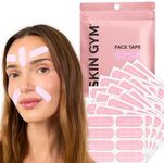 SKIN GYM Face Tape for Wrinkles Overnight - Pre-Cut Anti Wrinkle Tape for Face & Neck for Fine Lines & Crow's Feet, Hypoallergenic Facial Tape for Wrinkles & Sensitive Skin, 128 pcs