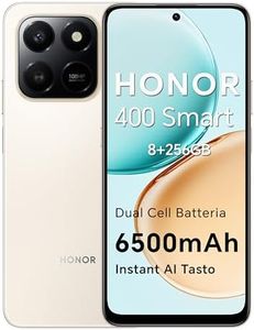HONOR 400 Smart 4G Smartphone Dual SIM NFC Android 15, 8+256GB, 6500mAh Dual Cell Batteria, 108MP+2MP con Pulsante AI Telefono, 6.77 Pollici 120 Hz Comfort Display, 5 stelle SGS&IP65, Desert Gold