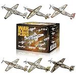 24 Pack War Glider Planes, Toy Glider Plane, 6 Different Designs Party Favors for Kid, Easy Assembly, Valentines Airplanes, Birthday Party Favor, Carnival Prizes