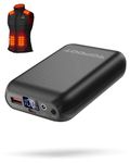 Topdot 16000mAh Heated Vest Battery Pack - 7.4V/5V Rechargeable Power Bank with LED Display, DC/USB/Type-C Output, and USB-C Charging Cord for Heated Vests, Jackets, Hoodies