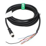 HangTon Cognex Data Man 24V Power IO Cable M12 A-Coded 12 Pin Female to Flying Lead for Keyence IV3 Baumer Camera Sensor Reader 2m