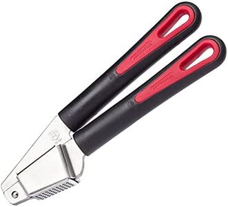 Westmark Presse-ail avec Grille de Presse Amovible, Longueur : 19,7 cm, Acier inoxydable/plastique, Gallant, Noir/rouge/argenté, 29362270