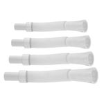 Johnson 4-Pack Collapsible Polypropylene Material Waste Pipe, Heavy Weight, White, Flexible and Corrosion-Resistant, for Easy Drainage and Plumbing Solutions