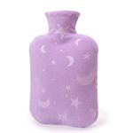 DICEVER Hot Water Bottle with Soft Cover, 2L Hot Water Bag for Menstrual Cramps, Neck and Shoulder Pain Relief, Hot and Cold Therapies, Hand Feet Warmer, Purple