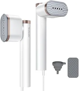 Newbealer Steamer for Clothes, 1200W Portable Steam Iron, 2 Steam Levels, Horizontal and Vertical Steaming, Dry Ironing, 15s Heat Up, Rotatable, 302°F Garment Wrinkle Remover (120V Only)