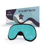 Sleep Mask for Kids with Blockout Light - Memory Foam 3D Contoured Eye Mask - Eye Cover & Travel Sleep Mask, Blindfolds for Kids, Girls, Boys (light blue)