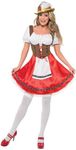Smiffys Bavarian Wench Costume, White & Red, XL - UK Size 20-22