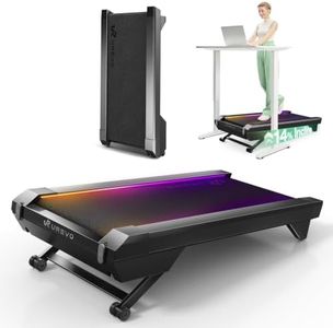 UREVO CyberPad Smart Walking Pad with 14% Auto Incline, Brushless Motorized Under Desk Treadmill for Home Office Fitness, Elegant Speed Lights, Spacious Surface, AI-Powered App,Black