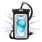 JOTO Waterproof Phone Pouch Cellphone Dry Bag Case for iPhone 17 Air 16 15 14 13 12 Pro Plus Max XR X 8 7 6S SE, Galaxy S23 S22 S22+ S21 up to 7" -Black