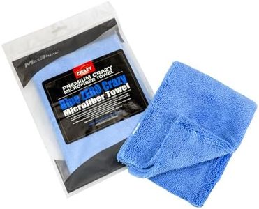 Maxshine 16”x24” Universal 12-Pack Blue Microfiber Towel - 380GSM Zero Crazy Edgeless - Professional Rinse-Free, Scratch-Free Drying Towels for Cars - Perfect for Car Detailing