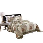 MarCielo 3 Piece Quilted Bedspread Leopard Print Quilt Quilt Set Bedding Throw Blanket Coverlet Animal Print Bedspread Ensemble Cheetah (Queen)