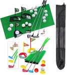 Toy Play Set Golf Pro. Golfer 6 Golf Rods & 34 Practice Kits with Backpack for Kids 1 to 6 Years Old