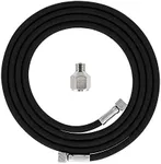 Master Airbrush Premium-Quality 10-Ft Braided Airbrush Air Hose 1/8" Ends with 1/4" Hose Adaptor