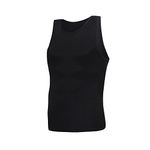 Santic Men Cycling Vest Sleeveless Bike Base Layer Men's Cycling Tops Cycling Undershirt Quick Dry Cycle Tank Top Black 2XL