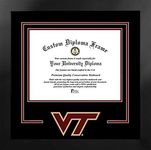 Campus Images NCAA Virginia Tech Hokies Unisex Spirit Diploma Manhattan Black Frame with Bonus Lithograph, Black, One Size