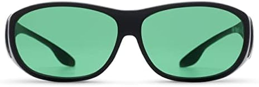 MigraLens Migraine Relief Fit Over Glasses – Blue and Red Light Blocking Filter – Photosensitivity, Fluorescents and Computer Screens (Overview Unisex Style)