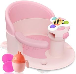 BEBELEH™ Baby Bath Seat [Original] for Babies 6 Months & Up - Safe Infant and Toddler Baby Bathtub Seat for Sitting Up - Baby Bath Tub Baby Tub Seat for Shower (Pink, 6 Months+)