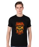 POP GENIC Graphic Printed Hindi Funny Naam Hi Kaafi Hai Quotes Slogan 100% Cotton Regular Fit Unisex T-Shirt for Men & Women PG136 Black