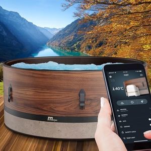 BRAST® Whirlpool aufblasbar MSpa Frame Duet Eco für 6 Personen | Ø173x65cm | 138 Massagedüsen in 3 Intensitäten | In- Outdoor Pool | Ganzjähriger Einsatz Winterfest | einfache Steuerung per App