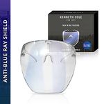 Kenneth Cole Blue Ray Cut UV Protection Goggle-Style Face Shield with Anti-Glare Blue Ray Cut Block 180° Safety Coverage: Clear Face - Unisex Fashion Protective Wear for Men & Women