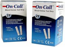 2 x 25 Blood Ketone Test Strips for The On Call Dual Ketone & Glucose Digital Meter
