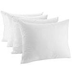 Craft Native Pack of 4 Zippered Pillow Protectors 100% Cotton - Breathable Pillow Cases - UK Standard ( 48 X 74 Cm ) Anti Allergy Dust Mite Premium Pillow Covers