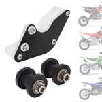 USTPO Motorcycle Chain Guide + Chain Rollers Wheels Aluminum Chain Guard Tensioner for XR CRF KLX SSR TTR Apollo SDG 50 65 70 85 100 110 125 150 Mini Bike Dirt Pit Bike Black