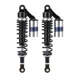 Motorcycle Shock Absorber Aluminium and Iron Pair 340mm Motorcycle Shock Absorber Rear Suspension Spring Universal for ATV SUV Motorbike Rear Shock Absorber(Black and silver)