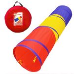 Kids Play Tunnel Tent for Toddlers, Colorful Pop Up Crawl Tunnel Toy Tent for Baby Infant Children or Dog Cat Pets, Collapsible Gift for Boy and Girl Play Tunnel Indoor and Outdoor Games