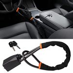 Steering Wheel Lock The Club Car Anti Theft Seat Belt Security Anti-Theft Handbag Fit Most Cars Vehicle Prevention with Key for Vehicles Truck SUV Van