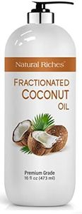 Natural Riches Fractionated Coconut Oil for moisturizing skin. Skin Softener and conditioner Lube Light Nourishing Oil Healthy Skin lip gloss & Hair care - 16 fl oz.