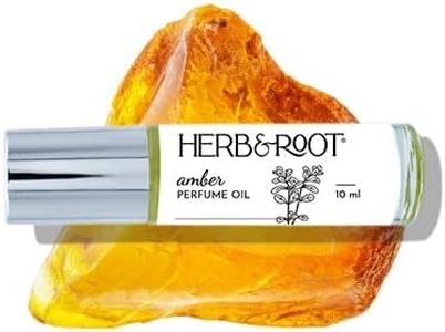 Herb & Root Amber Perfume Oil Rollerball (Roll On) for Women | Musky, earthy, honey fragrance