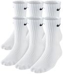 Nike Boys Crew White Sock 6 pr. 5Y-7Y