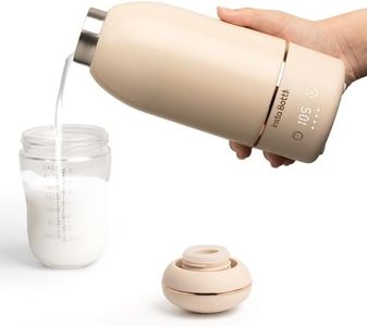Portable Baby Bottle Warmer for Breastmilk & Formula, Fast 3-Min Heating, 500ml, Adjustable Temp Control, USB Rechargeable, Travel-Friendly with Case