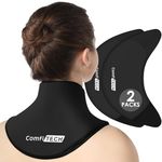 ComfiTECH XL Neck Ice Pack Wrap Gel, Ice Pack for Neck for Cervical Pain Relief, Reusable Cold Compress for Sports Injuries, Swelling, Bruises, Office Pressure and Surgery Recovery (X-Large 2 Pack)