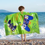 Game Kids Beach Towel - 76 x 150cm Microfiber Game Sand Free Towels for Boys Bath Pool Camping Travel Towel Quick Dry Ultra Absorbent Super Soft Beach Blanket Bath Shower Towel