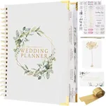 Your Perfect Day Wedding Planner and Organizer Set - Includes Calendars and Checklists Plus Stickers and Gold Pen - Bride to Be Planning Book Binder - Engagement or Shower Gifts
