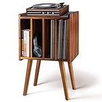 2BHOME Wooden Record Player Stand, 