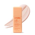 BYOMA SPF 50 Face Fluid (50ml) Ultra-Lightweight Facial Sunscreen for All Skin Tones - Luminous Glow, No White Cast - SPF Moisturiser, Strengthens Skin Barrier