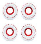 Ricta Unisex Adult Clouds 86A Ditch Formula. This is A Soft Cruiser Wheel. Great for Rough Roads or Filming. - White/Red, 55mm