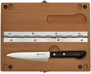 Snow Peak Foldable Cutting Board & Knife Set - Outdoor Cooking Gear - 30 oz - Large