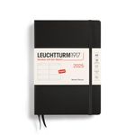 LEUCHTTURM1917 - Weekly Planner, Hardcover, Medium (A5) 2025, Black, English