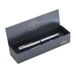 Parker Frontier Stainless Steel Chrome Trim Roller Ball Pen| Ink Color - Blue | Gift For Employees | Unique Gifts For Entrepreneurs