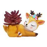 Wonderland Resin Lying Deer Succulent Pot for Small Plants Garden and Home Decor