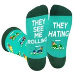 Funny Golf Socks for Men Women Dad Teen Boys-Fun Novelty Funky Cool Crazy Silly Socks- Easter Valentines Birthday Father Day Golf Lover Golfer Husband Papa Gifts Christmas Stocking Stuffers-XL