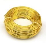 Beadsnfashion Gold Plated Aluminium Wire, Art and Crafts Wire for Jewellery Making, Flower Decoration and Floral Arrangement 10 Mtrs, Size 2 mm(12 Gauge)