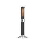 Swan SH16310N Al Fresco Electric Column Patio Heater with Adjustable Power Settings and Safety Switch, 2000W, Aluminium, Black