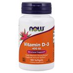 Now Foods Vitamin D-3 400 Iu Softgels, 2 Pk, Pack of 2