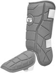 G-Form Elite Batter's Leg Guard - Baseball Leg Guard with Adjustable Straps - LH Hitter, Silver, Youth