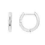 PAVOI 14K Gold Plated Sterling Silver Cubic Zirconia Huggie Hoop Earrings for Women in White Gold